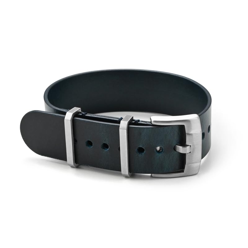 Leather Nato Watch Strap With Springbars And Tang Buckle