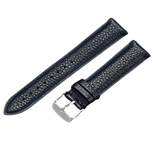 Flat Grain Leather Watch Strap With Quick Release Spring Bars And Tang Buckle