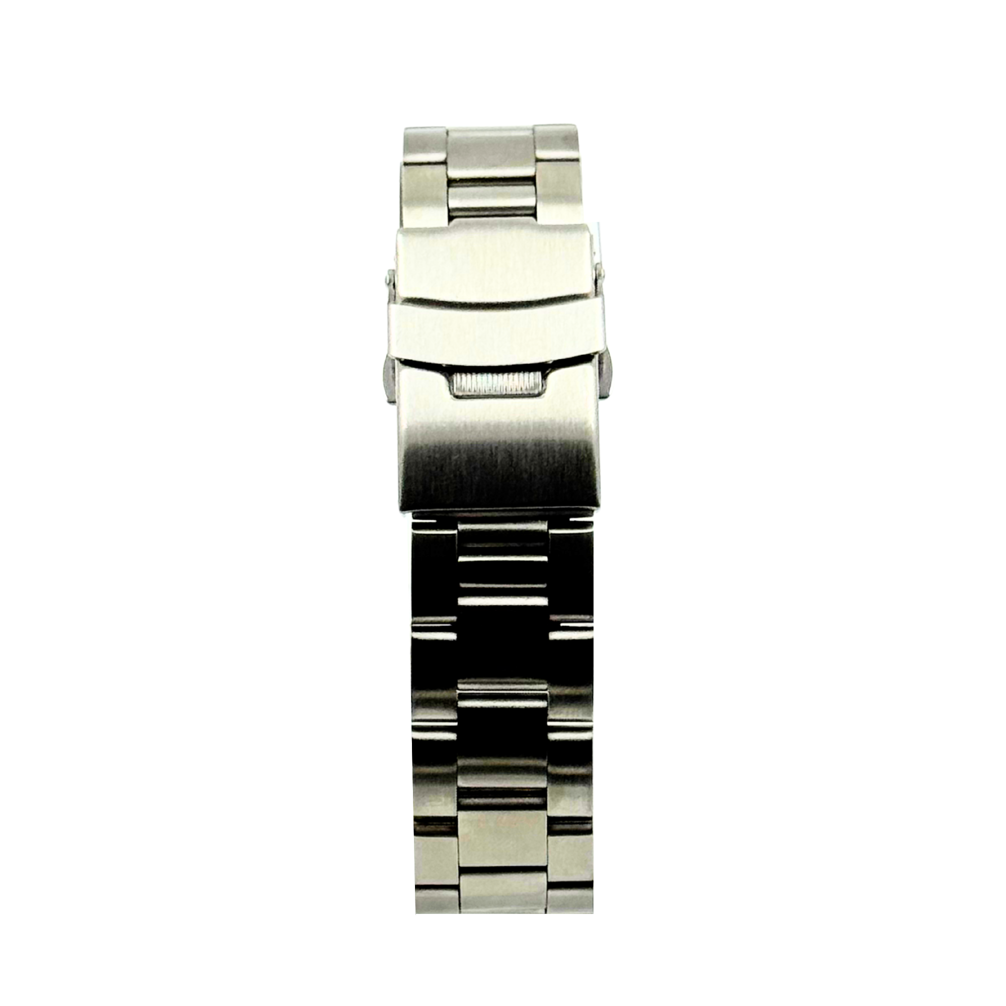 Oyster Watch Bracelet with Curved Endlinks Brushed Stainless Steel (Silver)