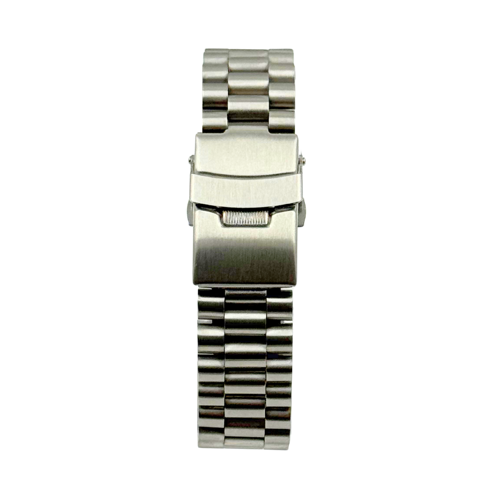 President Watch Bracelet with Curved Endlinks Brushed Stainless Steel (Silver)